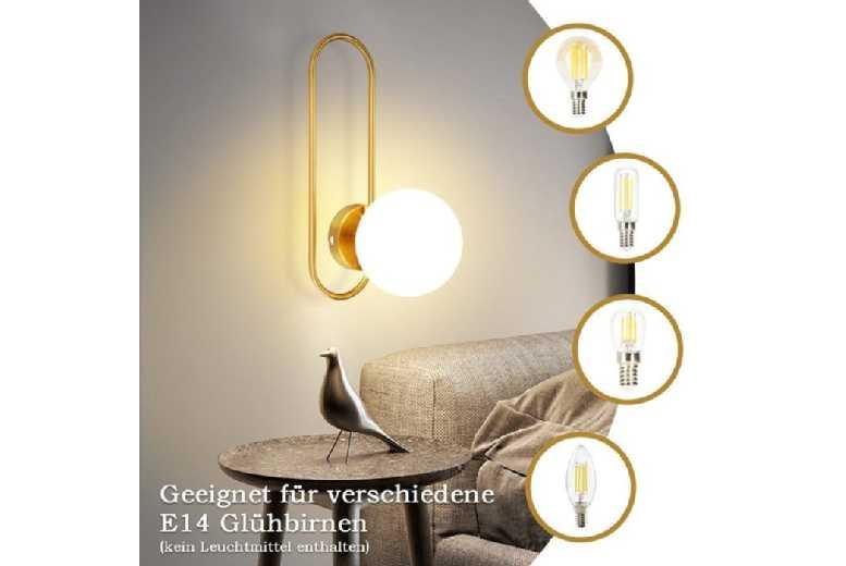 Nettlife Modern Scandinavian Glass Globe Christmas Wall Light - Festive Accent Lighting