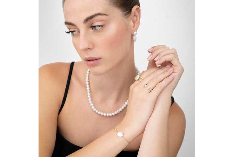 Luxenter Kipepeo Sterling Silver & 18K Gold Pearl Pendant Necklace - 46Cm Chain