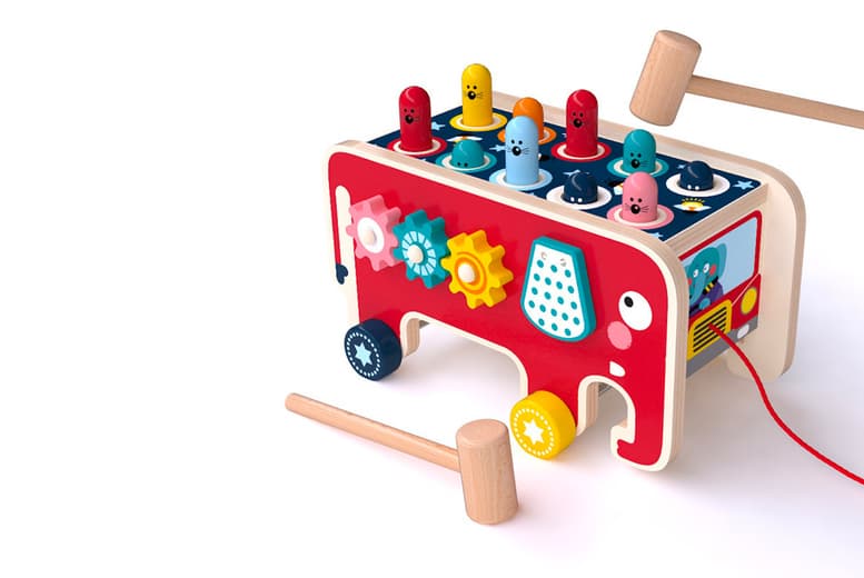 Kids Whack-A-Mole Interactive Activity Toy - Ages 3+, Educational, Motor Skills Game (Red Or Blue)