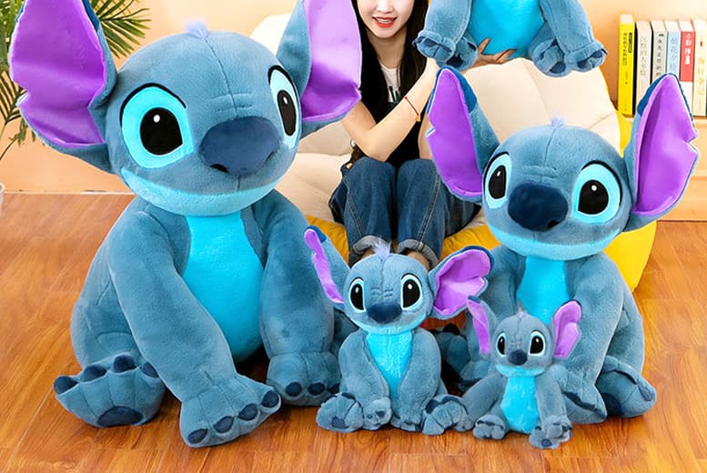 Lilo & Stitch Interactive Plush Pillow Toy - Cuddly, Washable, Ages 3+, Multi-Size, Blue Or Purple
