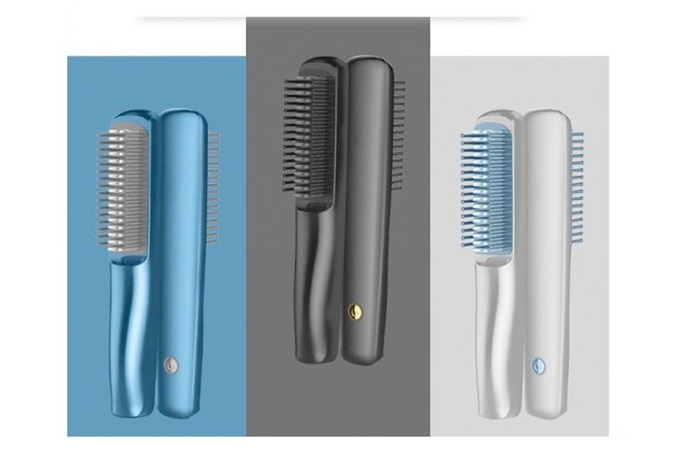 Cordless Ceramic Hair Straightening Brush - Anti-Frizz, Usb Rechargeable, For Smooth Hair