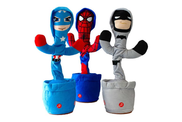 Interactive Superhero Dancing Cactus Plush Toy - Ages 3+, Educational, Battery Or Rechargeable