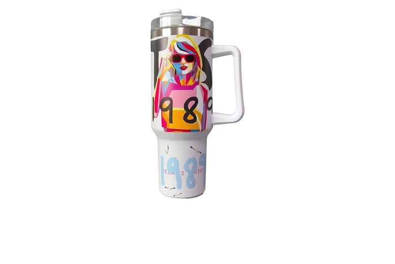 Taylor Swift 40Oz Stainless Steel Insulated Travel Tumbler With Handle & Straw - 10 Designs