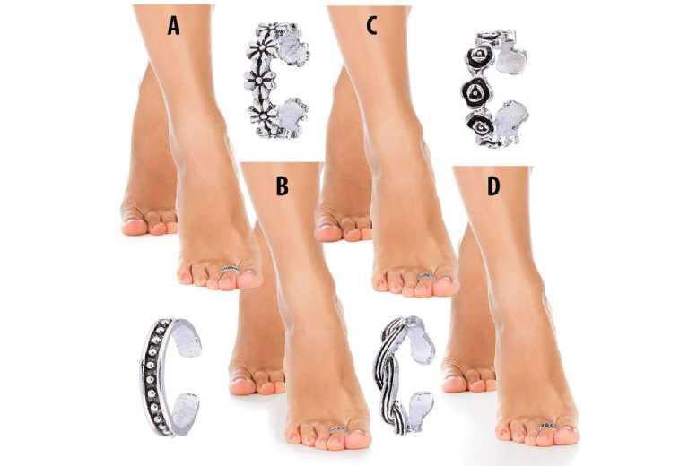 Charming Adjustable Summer Toe Rings - 4 Pack