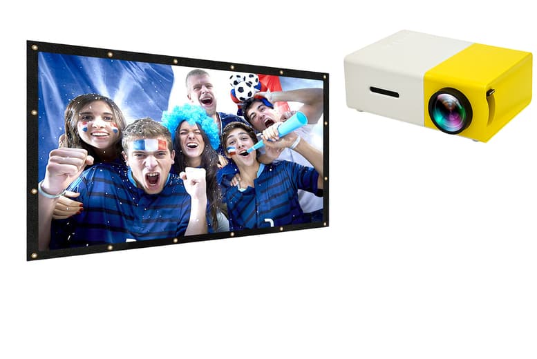 Mini Home Cinema Projector - 84" Display, Full Hd Support, Portable Design