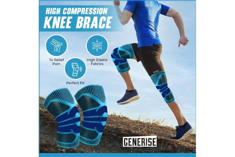 Dynamic Compression Silicone Knee Support Sleeve - Ergonomic, Adjustable, Breathable, Unisex (M/L/Xl)