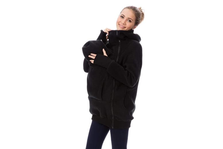 Mother & Baby Kangaroo Hoodie Jacket - Cotton Blend, Versatile Carry, 6 Sizes, 5 Colours