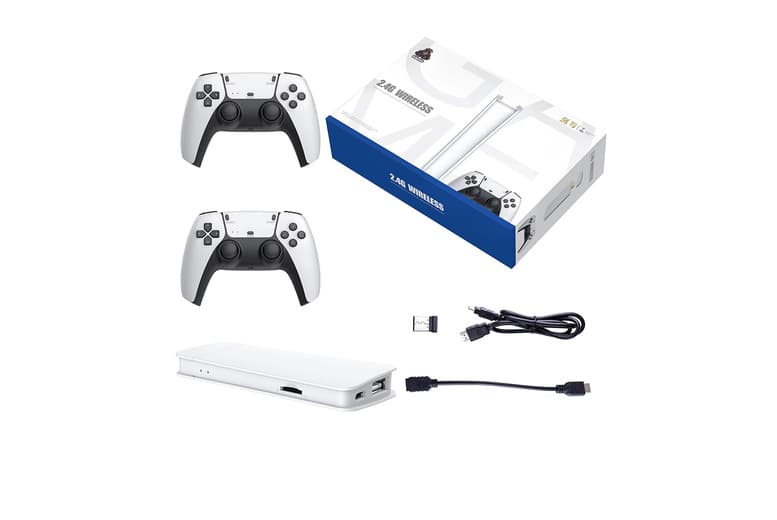 4K Retro Gaming Console Plug & Play Bundle - 2.4G Wireless Controllers, 12,000+ Games, N64 Emulator Compatible