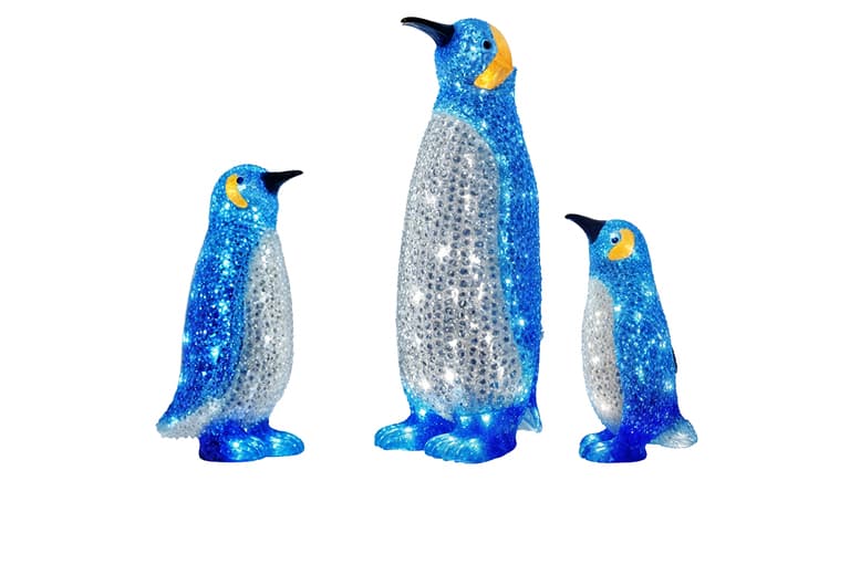 Led Acrylic Penguin Family Outdoor Christmas Lights - Weatherproof, Energy Efficient, Timer Function