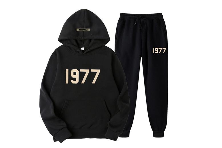 Designer- Minimalist 1977 Hoodie & Jogger Set - Unisex Loungewear Dupe, 15 Colours, Cotton-Blend