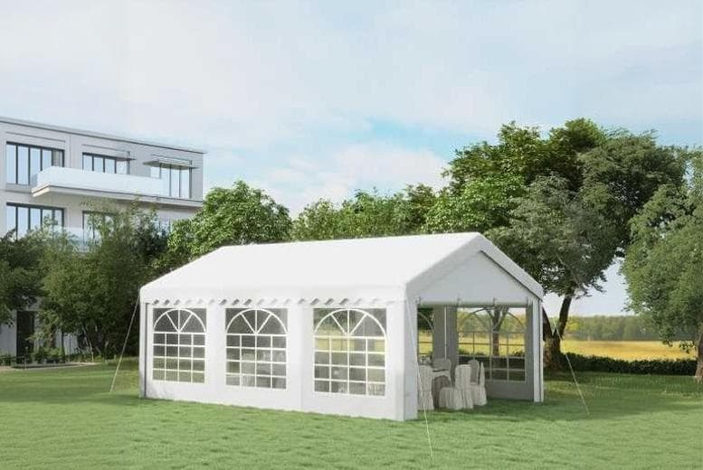 Price Drop! Outsunny 6X4M Weather-Resistant Metal Garden Party Gazebo Marquee