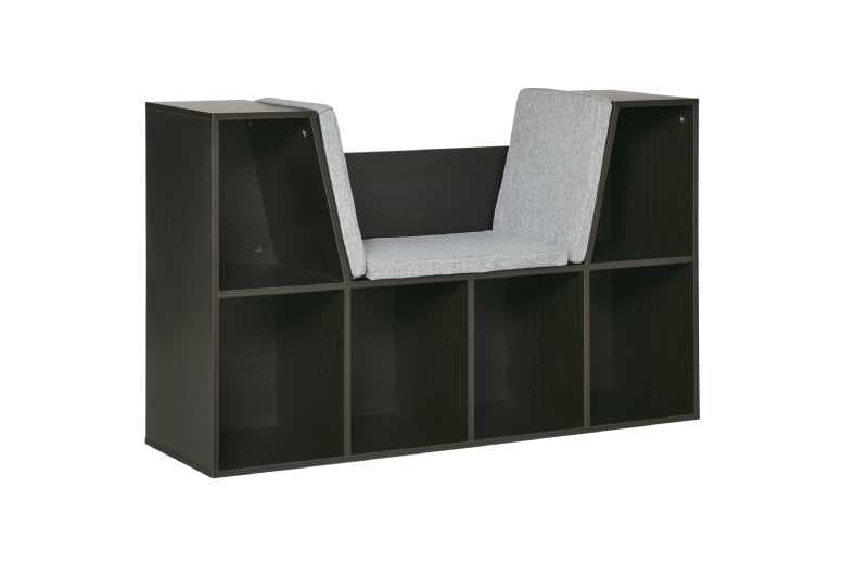 Children'S Modular Wooden Cube Storage Unit - 6 Compartments, Brown, Kid-Safe Mdf