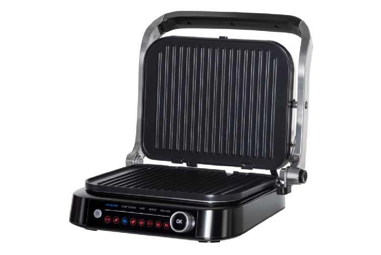 Multi-Function Health Grill Press 2100W - Adjustable Hinge & Easy-Clean Drip Tray