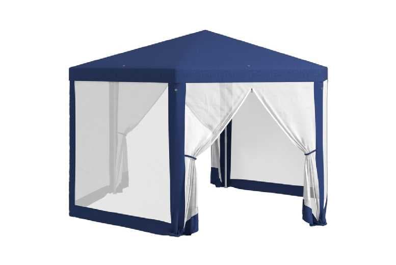 13X11Ft Hexagon Weatherproof Outdoor Storage & Party Tent - Mesh Walls, Steel Frame, 2 Colours
