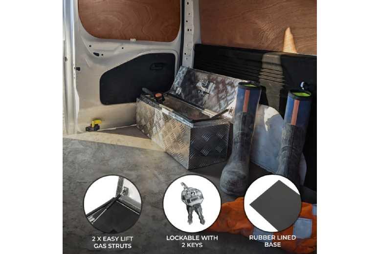 Aluminium Lockable Waterproof Tool Box 35L - Heavy-Duty Storage Solution