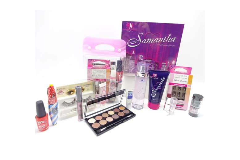 Samantha 10Pc Perfume & Lotion Set Plus Makeup Bundle