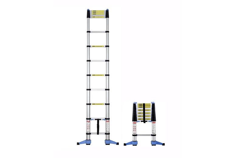 3.2M Telescopic Aluminium Ladder - Heavy-Duty Folding Diy Tool