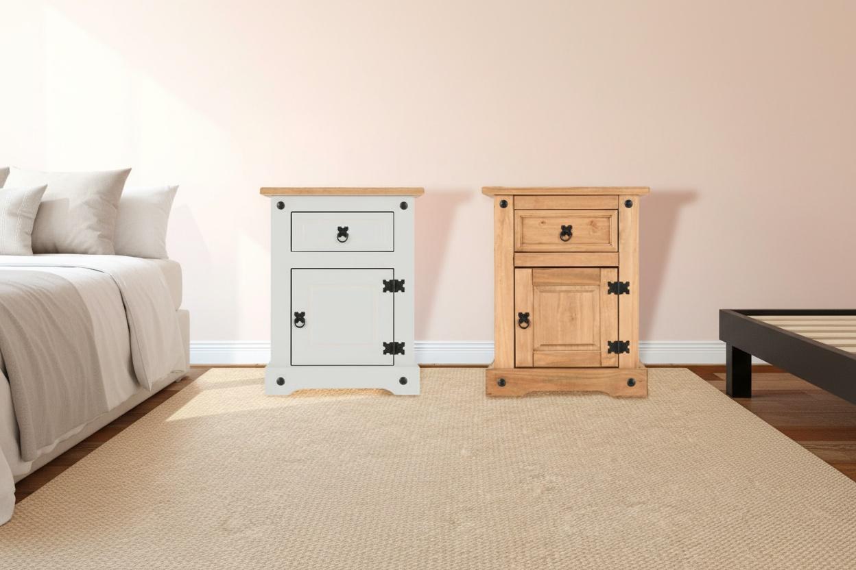 Bedside Table - Grey Or Pine