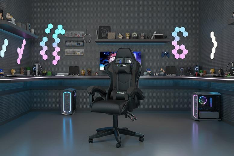 Ergonomic Reclining High Back Gaming Chair With Led Lighting Upgrade