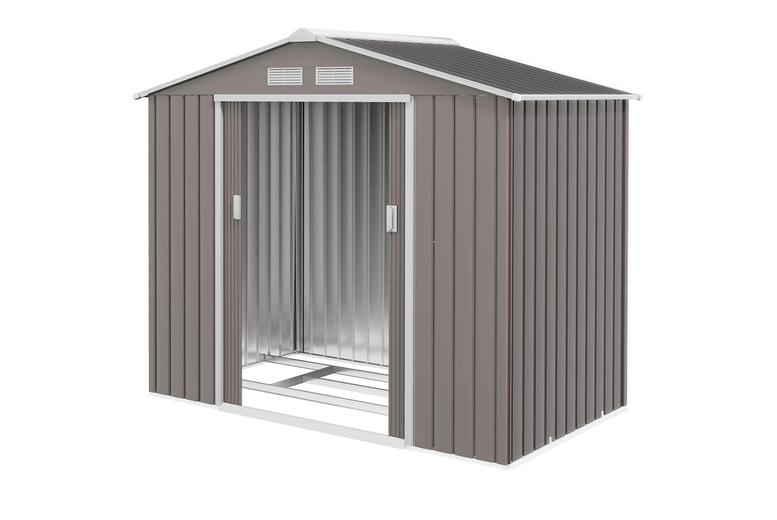 7Ft X 4Ft Lockable Metal Garden Shed With Vents And Floor