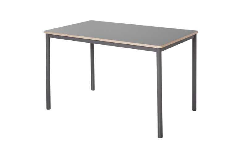 Homcom Contemporary Steel Frame Dining Table - Grey Mdf, Modern Living Room Centrepiece Table