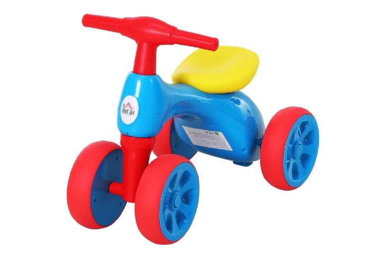 Price Drop! Toddler Balance Ride-On Walker Toy - Blue | Ages 18-36 Months | Indoor/Outdoor, Rubber Wheels, Storage Bin