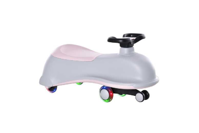 Price Drop! Ride-On Wiggle Car With Led Flashing Wheels - Dolphin Design, Ages 18-72 Months, Indoor/Outdoor, No Batteries, Imaginative Play