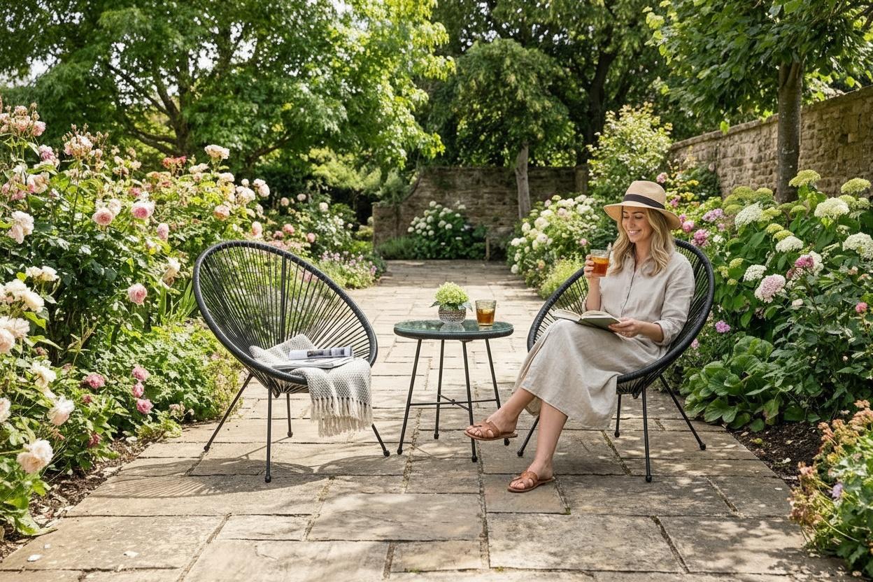 3-Piece Rattan Bistro Garden Set - 6 Colour Options