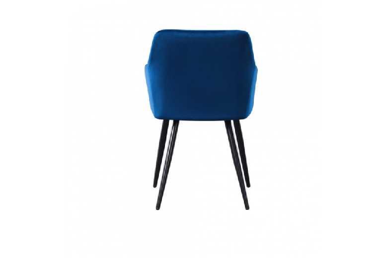 Set Of 4 Austin Velvet Dining Chairs With Metal Legs - Modern Padded Seating, Compact Design, 4-Seater Set