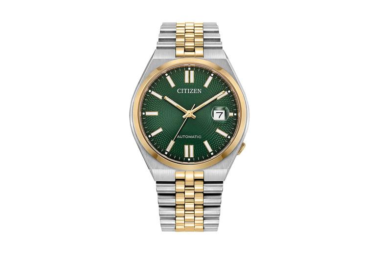 Citizen Tsuyosa 40Mm Green Dial Two-Tone Stainless Steel Watch